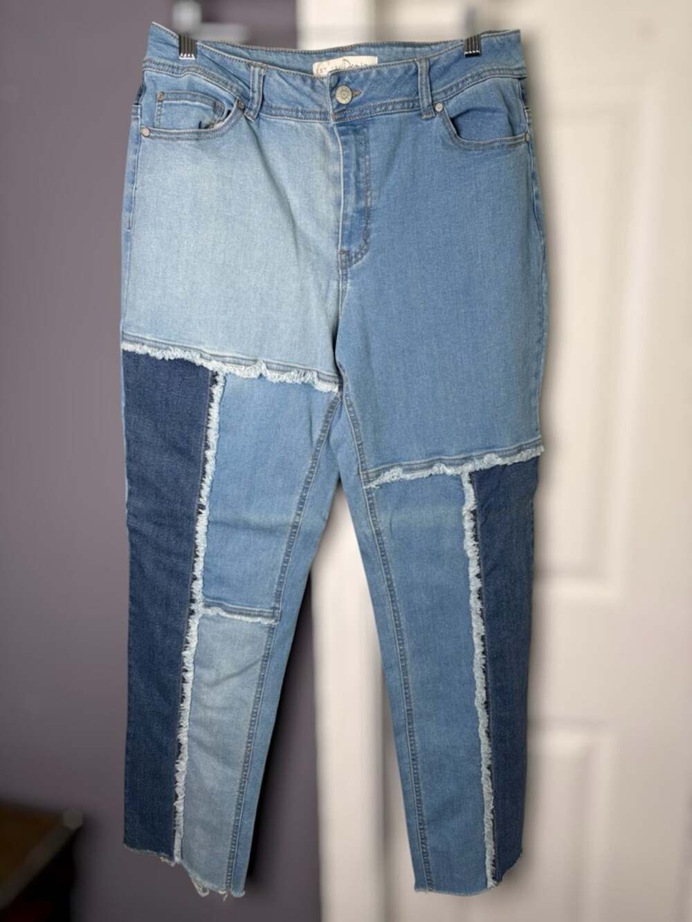 Est. 1946 Denim Colorblock Straight Leg Jeans 12